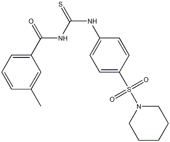N-(3-methylbenzoyl)-N'-[4-(1-piperidinylsulfonyl)phenyl]thiourea 结构式