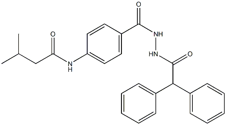 N-(4-{[2-(2,2-diphenylacetyl)hydrazino]carbonyl}phenyl)-3-methylbutanamide 结构式