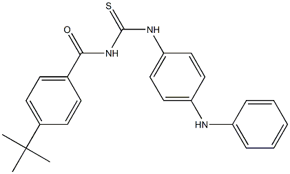 N-(4-anilinophenyl)-N'-[4-(tert-butyl)benzoyl]thiourea 结构式