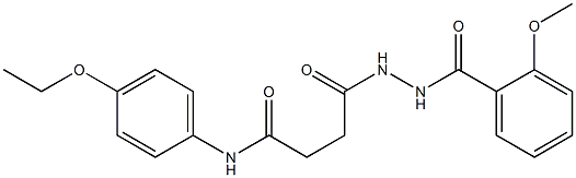 N-(4-ethoxyphenyl)-4-[2-(2-methoxybenzoyl)hydrazino]-4-oxobutanamide 结构式