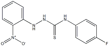 N-(4-fluorophenyl)-2-(2-nitrophenyl)-1-hydrazinecarbothioamide 结构式