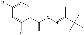 2,4-dichloro-1-[({[(E)-1,2,2-trimethylpropylidene]amino}oxy)carbonyl]benzene 结构式