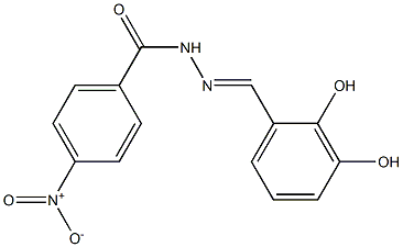 N'-[(E)-(2,3-dihydroxyphenyl)methylidene]-4-nitrobenzohydrazide 结构式