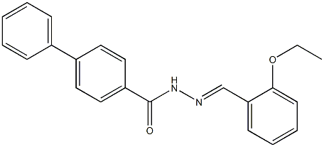 N'-[(E)-(2-ethoxyphenyl)methylidene][1,1'-biphenyl]-4-carbohydrazide 结构式