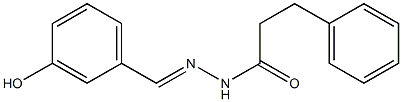 N'-[(E)-(3-hydroxyphenyl)methylidene]-3-phenylpropanohydrazide 结构式