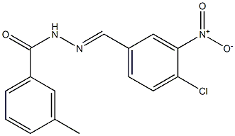 N'-[(E)-(4-chloro-3-nitrophenyl)methylidene]-3-methylbenzohydrazide 结构式