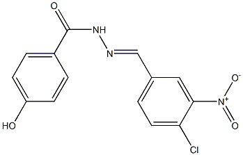 N'-[(E)-(4-chloro-3-nitrophenyl)methylidene]-4-hydroxybenzohydrazide 结构式