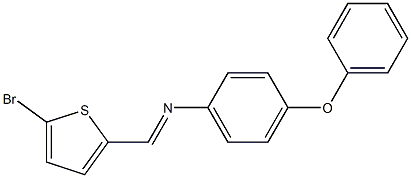 N-[(E)-(5-bromo-2-thienyl)methylidene]-N-(4-phenoxyphenyl)amine 结构式