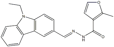 N'-[(E)-(9-ethyl-9H-carbazol-3-yl)methylidene]-2-methyl-3-furohydrazide 结构式