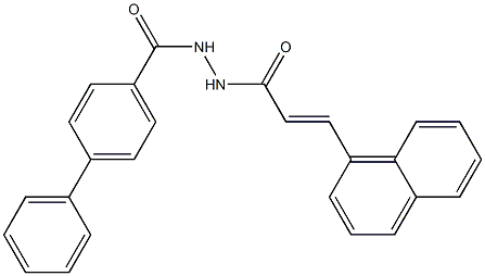 N'-[(E)-3-(1-naphthyl)-2-propenoyl][1,1'-biphenyl]-4-carbohydrazide 结构式