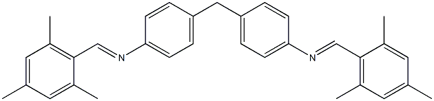 N-[(E)-mesitylmethylidene]-N-[4-(4-{[(E)-mesitylmethylidene]amino}benzyl)phenyl]amine 结构式