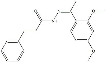 N'-[(Z)-1-(2,4-dimethoxyphenyl)ethylidene]-3-phenylpropanohydrazide 结构式