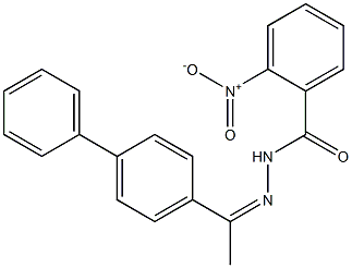 N'-[(Z)-1-[1,1'-biphenyl]-4-ylethylidene]-2-nitrobenzohydrazide 结构式