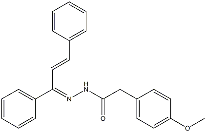 N'-[(Z,2E)-1,3-diphenyl-2-propenylidene]-2-(4-methoxyphenyl)acetohydrazide 结构式