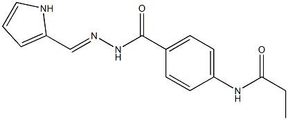 N-[4-({2-[(E)-1H-pyrrol-2-ylmethylidene]hydrazino}carbonyl)phenyl]propanamide 结构式