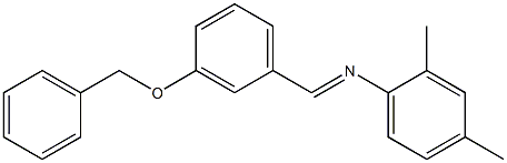 N-{(E)-[3-(benzyloxy)phenyl]methylidene}-N-(2,4-dimethylphenyl)amine 结构式