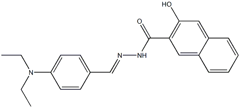 N'-{(E)-[4-(diethylamino)phenyl]methylidene}-3-hydroxy-2-naphthohydrazide 结构式