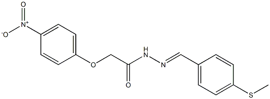 N'-{(E)-[4-(methylsulfanyl)phenyl]methylidene}-2-(4-nitrophenoxy)acetohydrazide 结构式