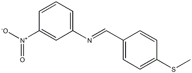 N-{(E)-[4-(methylsulfanyl)phenyl]methylidene}-N-(3-nitrophenyl)amine 结构式