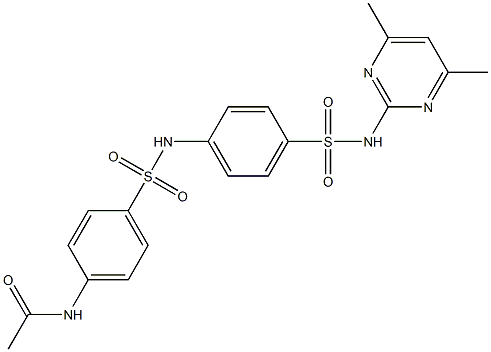 N-{4-[(4-{[(4,6-dimethyl-2-pyrimidinyl)amino]sulfonyl}anilino)sulfonyl]phenyl}acetamide 结构式