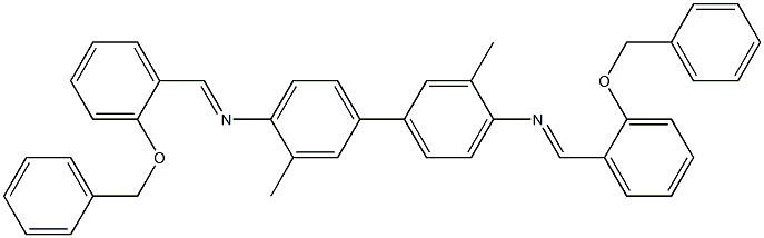 N-{(E)-[2-(benzyloxy)phenyl]methylidene}-N-[4'-({(E)-[2-(benzyloxy)phenyl]methylidene}amino)-3,3'-dimethyl[1,1'-biphenyl]-4-yl]amine 结构式