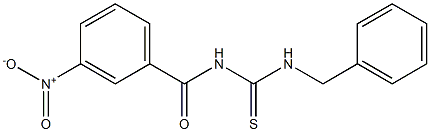 N-benzyl-N'-(3-nitrobenzoyl)thiourea 结构式