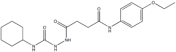 N-cyclohexyl-2-[4-(4-ethoxyanilino)-4-oxobutanoyl]-1-hydrazinecarboxamide 结构式