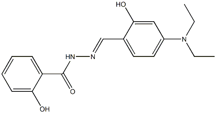 N'-{(E)-[4-(diethylamino)-2-hydroxyphenyl]methylidene}-2-hydroxybenzohydrazide 结构式