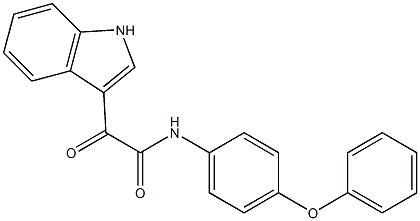 2-(1H-indol-3-yl)-2-oxo-N-(4-phenoxyphenyl)acetamide 结构式