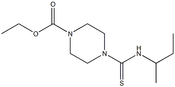 ethyl 4-(((methylpropyl)amino)thioxomethyl)piperazinecarboxylate 结构式