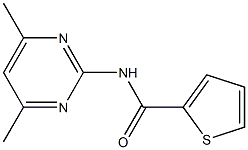 N-(4,6-dimethyl-2-pyrimidinyl)-2-thiophenecarboxamide 结构式