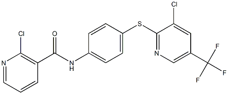 2-chloro-N-(4-{[3-chloro-5-(trifluoromethyl)-2-pyridinyl]sulfanyl}phenyl)nicotinamide 结构式