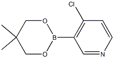 4-Chloro-3-(5,5-dimethyl-1,3,2-dioxaborinan-2-yl)pyridine 结构式