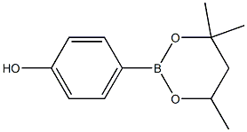 4-(4,4,6-trimethyl-1,3,2-dioxaborinan-2-yl)phenol 结构式