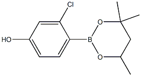 3-Chloro-4-(4,4,6-trimethyl-1,3,2-dioxaborinan-2-yl)phenol 结构式