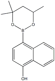 4-(4,4,6-Trimethyl-1,3,2-dioxaborinan-2-yl)-1-naphthol 结构式