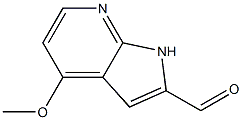 4-Methoxy-1H-pyrrolo[2,3-b]pyridine-2-carbaldehyde ,97% 结构式