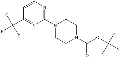4-(4-三氟甲基嘧啶-2-基)哌嗪-1-甲酸叔丁酯 结构式