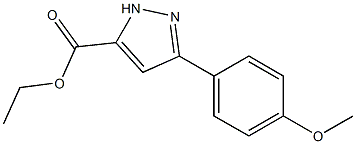 3-(4-甲氧苯基)-1H-吡唑-5-羧酸乙脂 结构式