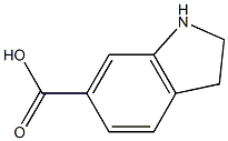 吲哚啉-6-羧酸 结构式