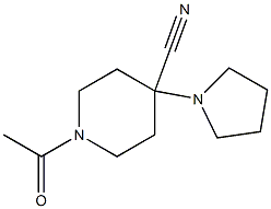 1-acetyl-4-pyrrolidin-1-ylpiperidine-4-carbonitrile 结构式