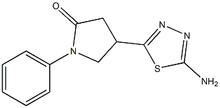 4-(5-amino-1,3,4-thiadiazol-2-yl)-1-phenylpyrrolidin-2-one 结构式