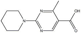 4-methyl-2-piperidin-1-ylpyrimidine-5-carboxylic acid 结构式