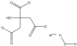 Citric acid, aluminium salt hydrate 结构式