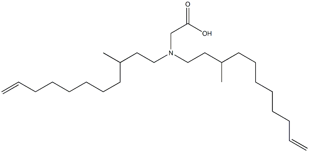 N,N-Bis(3-methyl-10-undecenyl)aminoacetic acid 结构式