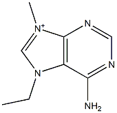 6-Amino-7-ethyl-9-methyl-7H-purin-9-ium 结构式