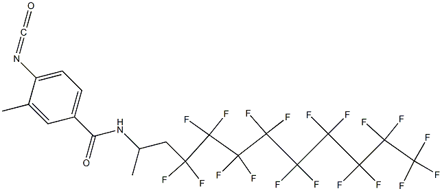 4-Isocyanato-3-methyl-N-[2-(nonadecafluorononyl)-1-methylethyl]benzamide 结构式