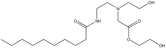 [N-(2-Decanoylaminoethyl)-N-(2-hydroxyethyl)amino]acetic acid 2-hydroxyethyl ester 结构式