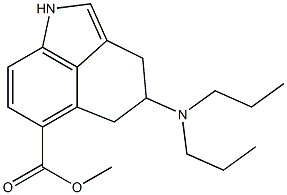 4-(Dipropylamino)-1,3,4,5-tetrahydrobenz[cd]indole-6-carboxylic acid methyl ester 结构式