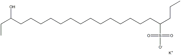 19-Hydroxyhenicosane-4-sulfonic acid potassium salt 结构式